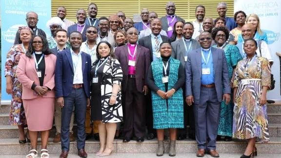 Church and ministry leaders gathered for a group photograph